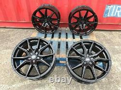 4x New 19 Alloy Wheels Alloys Spyder Ford Transit Custom Black Mk7 Bbs Style