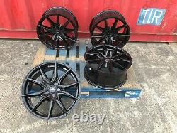 4x New 19 Alloy Wheels Alloys Spyder Ford Transit Custom Black Mk7 Bbs Style