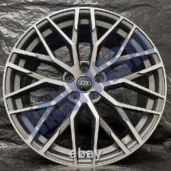 4x New 20 Inch Alloy Wheels Alloys Fits Audi A6 Grey & Diamond Cut Rs6 Style