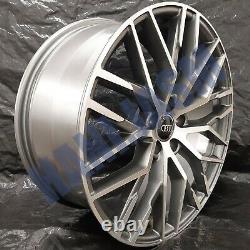 4x New 20 Inch Alloy Wheels Alloys Fits Audi A6 Grey & Diamond Cut Rs6 Style