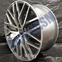 4x New 20 Inch Alloy Wheels Alloys Fits Audi A6 Grey & Diamond Cut Rs6 Style