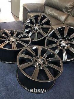 4x RANGE ROVER VOGUE SPORT L405 L494 22 GLOSS BLACK, STYLE 9001 ALLOY WHEELS