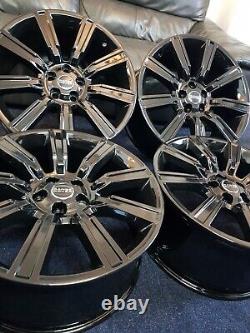 4x RANGE ROVER VOGUE SPORT L405 L494 22 GLOSS BLACK, STYLE 9001 ALLOY WHEELS