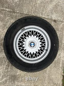 5 X BMW Style 7 Alloy Wheels With Centre Caps And Tires E34 E32
