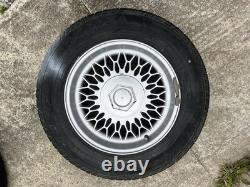5 X BMW Style 7 Alloy Wheels With Centre Caps And Tires E34 E32