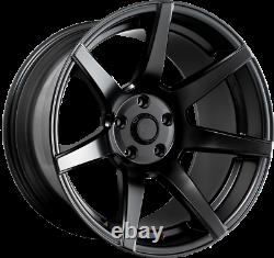 7 Twenty Style 55 Alloy Wheel 5X114.3 18X 10.5J ET5 Satin Black Fits Nissan