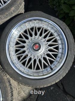 AXE EX10 18 Mesh Alloy Wheels + FREE TYRES 5x120 ET35 Deep Dish Style