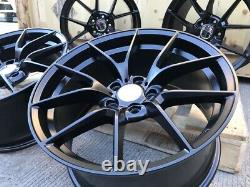 A Set Of 20 Staggered 763m Cs Style Alloy Wheels Matt Black Bmw 3 4 5 6 Series