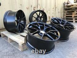 A Set Of 20 Staggered 763m Cs Style Alloy Wheels Matt Black Bmw 3 4 5 6 Series