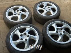 Aftermarket NPV Porsche twists style alloy wheels set, 5x130 staggered 7.5j and