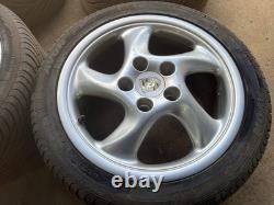 Aftermarket NPV Porsche twists style alloy wheels set, 5x130 staggered 7.5j and