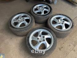 Aftermarket NPV Porsche twists style alloy wheels set, 5x130 staggered 7.5j and