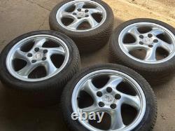 Aftermarket NPV Porsche twists style alloy wheels set, 5x130 staggered 7.5j and