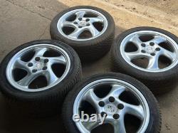 Aftermarket NPV Porsche twists style alloy wheels set, 5x130 staggered 7.5j and