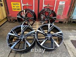Alloy Wheels 18 RS6 STYLE Black POL For Audi Q3 8U 11-18 (Fits Audi)