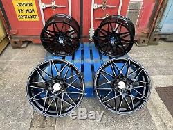 Alloy Wheels 19 Competition 666m Style Staggered Gloss Black BMW 3 4 5 6 Series
