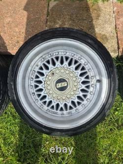 Alloy Wheels Set 15 4x100 Classic Style Rims with Tires