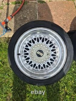 Alloy Wheels Set 15 4x100 Classic Style Rims with Tires