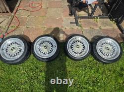 Alloy Wheels Set 15 4x100 Classic Style Rims with Tires