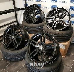 Audi A1 18 Inch Alloy Wheels S1 Style 5x100 Satin Black With New Tyres 2253518