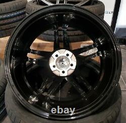 Audi A1 18 Inch Alloy Wheels S1 Style 5x100 Satin Black With New Tyres 2253518