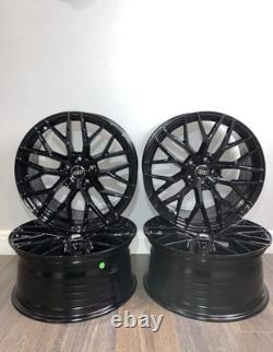 Audi A3 S3 8V 8Y x4 19 R8 V10 Style Alloy Wheels 5x112 8.5J Et40 Black