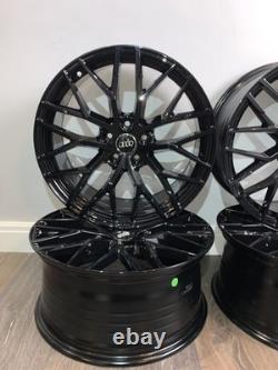 Audi A3 S3 8V 8Y x4 19 R8 V10 Style Alloy Wheels 5x112 8.5J Et40 Black