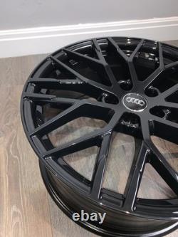 Audi A3 S3 8V 8Y x4 19 R8 V10 Style Alloy Wheels 5x112 8.5J Et40 Black
