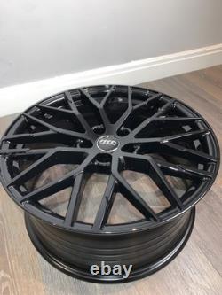 Audi A3 S3 8V 8Y x4 19 R8 V10 Style Alloy Wheels 5x112 8.5J Et40 Black