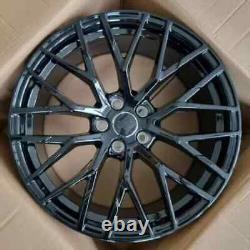 Audi A4 A5 A6 A7 A8 Q3 Q5 Black x4 20 R8 Style Alloy Wheels 9J ET35