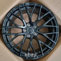Audi A4 A6 Q2 Q3 TT VW Black x4 18 Audi R8 Style Alloy Wheels 5x112 8J Et35