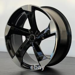 Audi A5 A6 A7 A8 Q5 SQ5 x4 20 Rotar A043 Style Alloy Wheels 9J Et30 Black MF