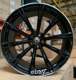 Audi A5 A6 A7 A8 Q5 x4 20 ABT Style Alloy Wheels Black PL 5x112 9J C