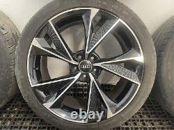 Audi Alloy Wheels 20 Inch 5 Spoke In Black / Diamond Cut Rs6 Style 255 / 40 / 20