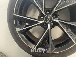 Audi Alloy Wheels 20 Inch 5 Spoke In Black / Diamond Cut Rs6 Style 255 / 40 / 20