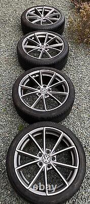 Audi RS4 Style 18 Satin Grey Alloy Wheels with 225/40/18 Tyres (VW, Seat, VAG)
