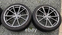 Audi RS4 Style 18 Satin Grey Alloy Wheels with 225/40/18 Tyres (VW, Seat, VAG)
