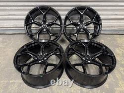 Audi RS6 RS7 Style 19 Alloy Wheels 5x112 Gloss Black