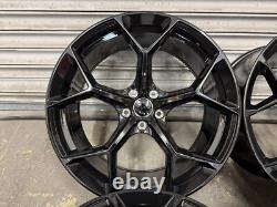 Audi RS6 RS7 Style 19 Alloy Wheels 5x112 Gloss Black