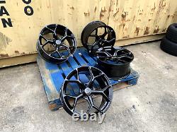 Audi Rotor RS4 Style 18 Alloy Wheels 5x112 Gloss Black new set