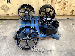 Audi Rotor RS4 Style 18 Alloy Wheels 5x112 Gloss Black new set
