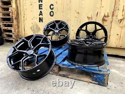 Audi Rotor RS4 Style 18 Alloy Wheels 5x112 Gloss Black new set