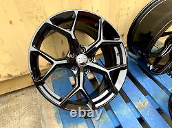 Audi Rotor RS4 Style 18 Alloy Wheels 5x112 Gloss Black new set
