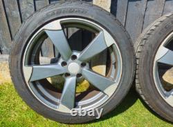 Audi Tt Mk1 8n 17 Rotor Style Alloy Wheels With Tyres 225/45/17 5x100