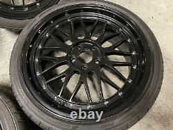 BBS LM STYLE 19 5x112 ALLOY WHEELS + GOOD TYRES CADDY VW SEAT AUDI GOLF