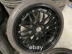 BBS LM STYLE 19 5x112 ALLOY WHEELS + GOOD TYRES CADDY VW SEAT AUDI GOLF