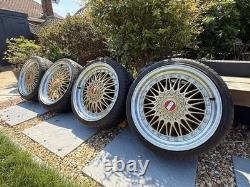 BBS Style 4x100 Alloy Wheels 8x18in Gold Mini BMW VW