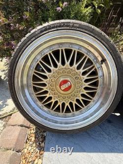 BBS Style 4x100 Alloy Wheels 8x18in Gold Mini BMW VW