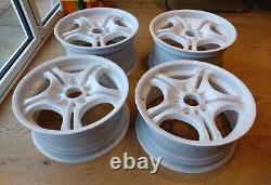 BMW 17 ALLOY WHEELS STYLE 68 STAGGERED MATT WHITE not black