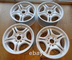 BMW 17 ALLOY WHEELS STYLE 68 STAGGERED MATT WHITE not black